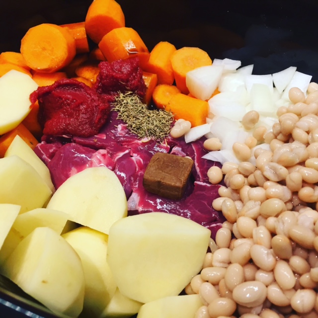 Hearty Slow Cooker Beef and Bean Stew