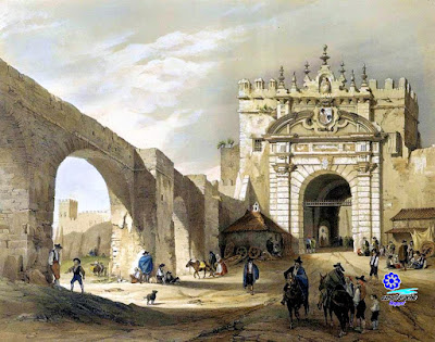 02 Sevilla - Puerta de Carmona (hacia 1840) - Genaro Perez de Villaamil - Paris 1842