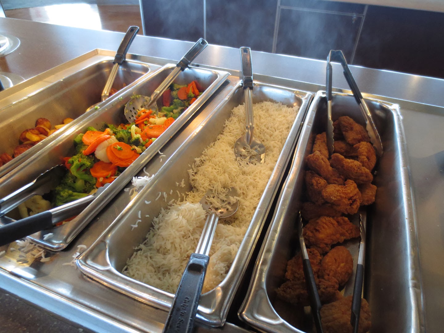 Chicken fingers, veggies and rice, Pacific Buffent, BC Ferries