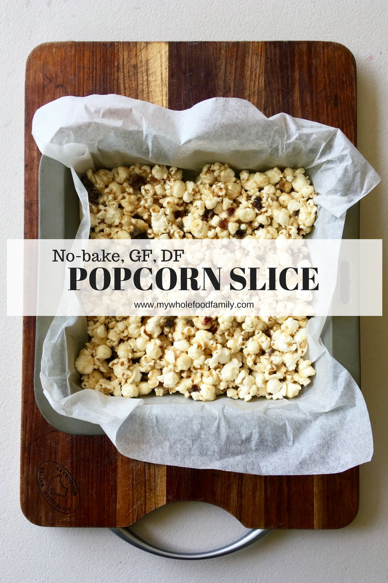 My Wholefood Family Essentials Nobake Popcorn Slice