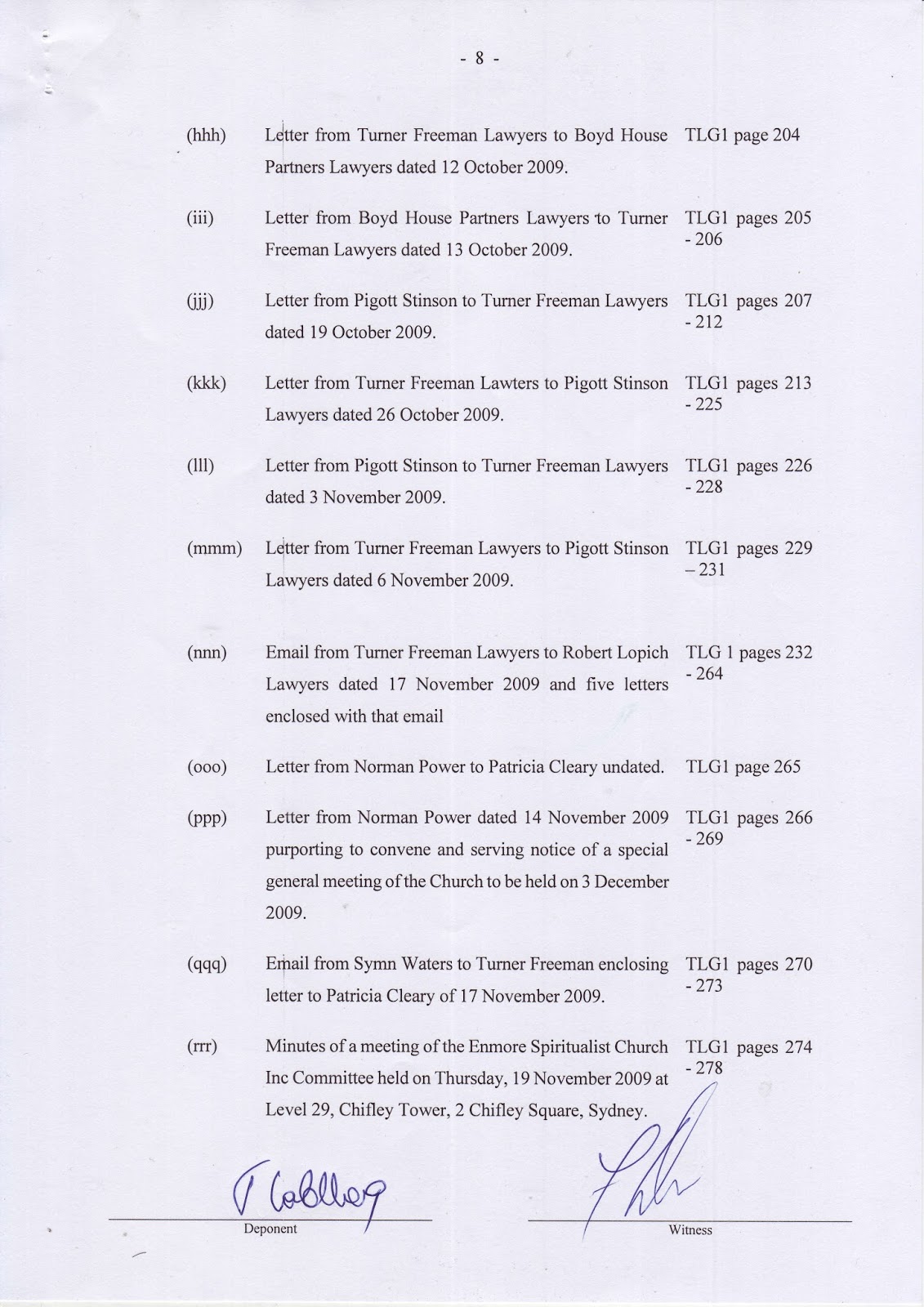Terence Goldberg’s sworn affidavit of 24 November 2009 Terence Goldberg’s sworn affidavit of 24 November 2009