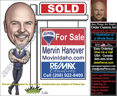 RE/MAX Sold For Sale Caricature Ads