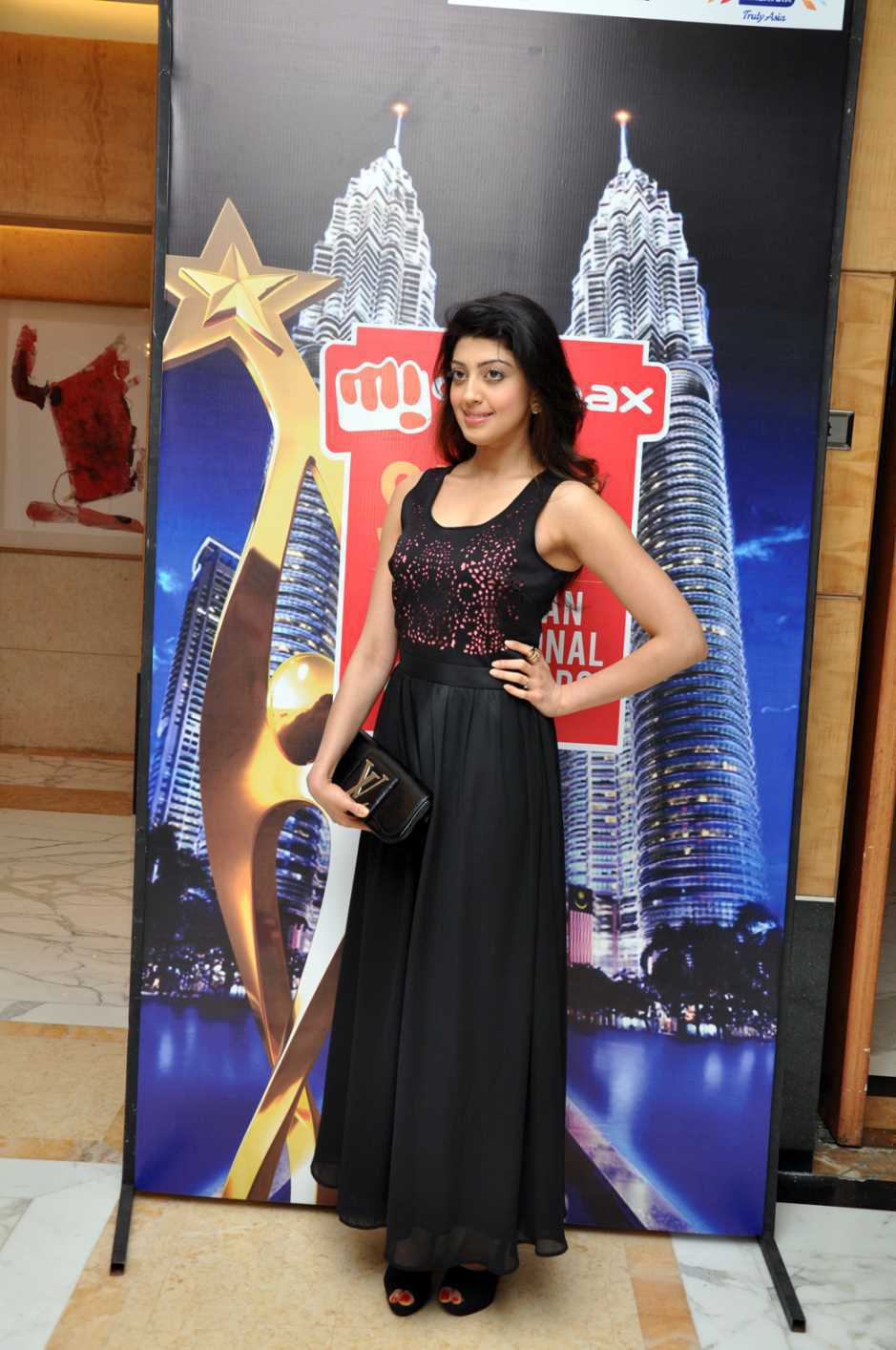 Actress Pranitha Stillls At SIIMA Awards In Black Dress