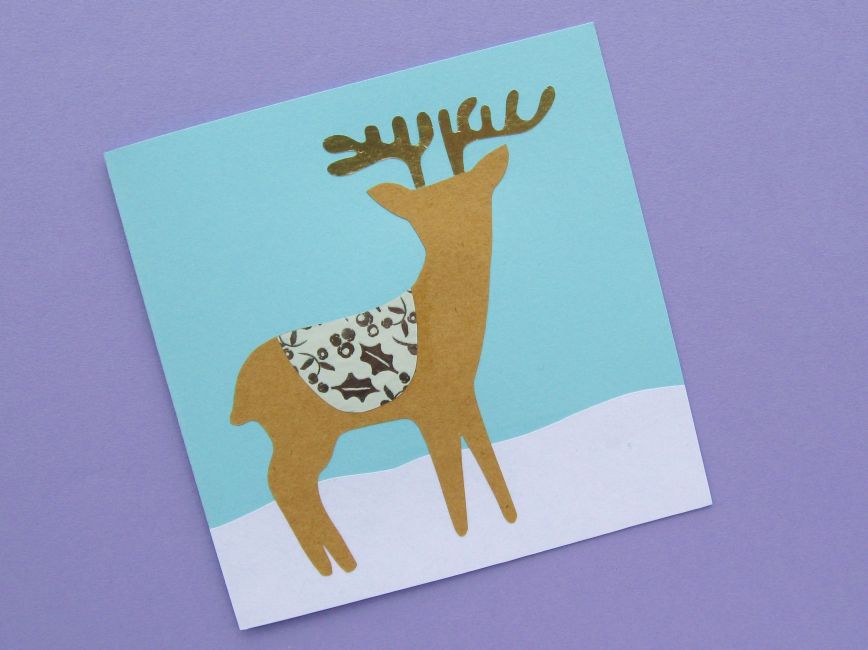 Bugs and Fishes by Lupin How To Reindeer Christmas Card Tutorial