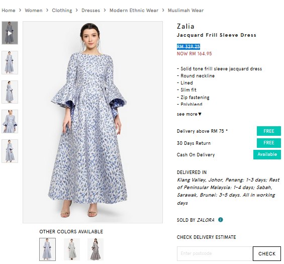 Zalia Jacquard Frill Sleeve Dress