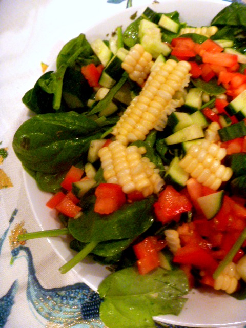 Make this perfectly delicious salad that highlights fresh summer corn.  It's easy and tastes oh so fresh! - Slice of Southern