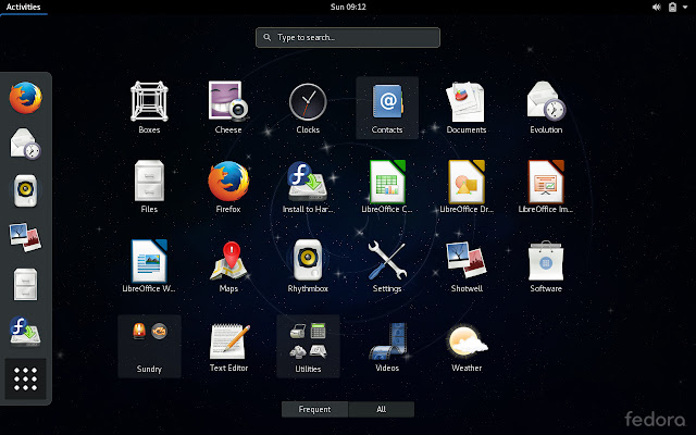 Gnome Shell Application Listing