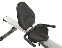 Adjustable oversized molded seat on oversized aluminum seat rail/rowing beam