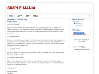 simple Mania Blogger Templates