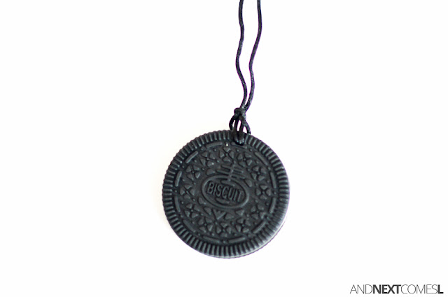 Cookie chewable necklace for kids from Canadian DIY Supply from And Next Comes L