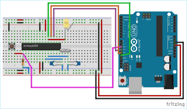 How to Burn Arduino Bootloader in Atemga328 IC and Program it using ...