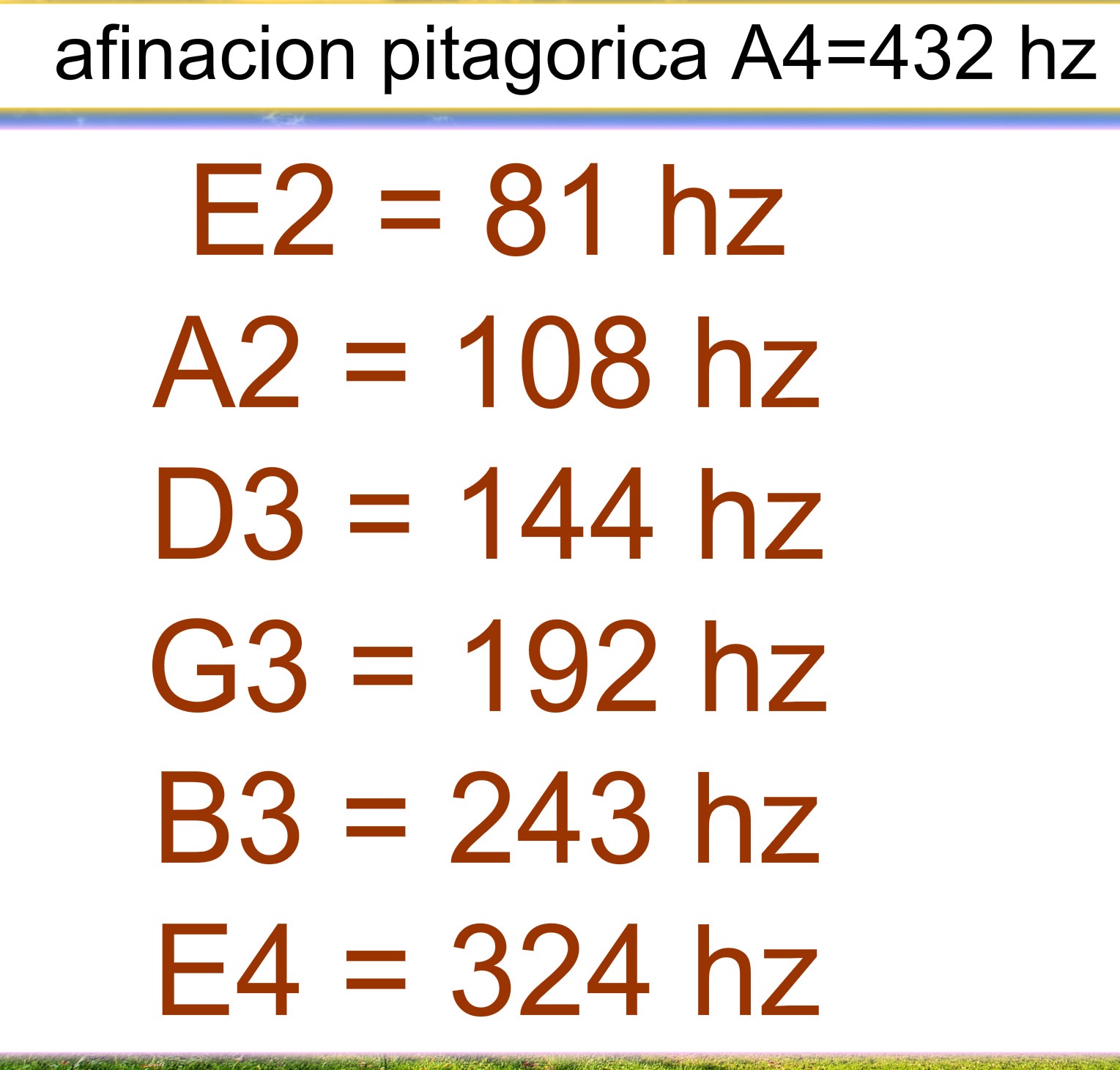 tornadojack AFINACION PITAGORICA A4 = 432 HZ sin el sistema temperado