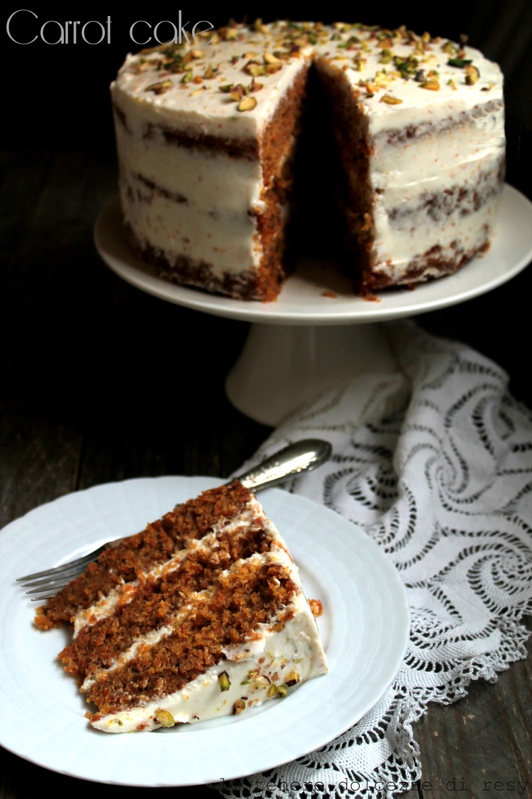 le tenere dolcezze di resy Carrot cake di Jamie Oliver con frosting