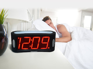LED Digital Alarm Clock - Outlet Powered, No Frills Simple Operation, Large Night Light,
