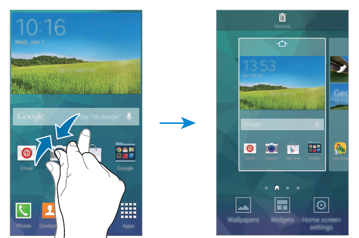 Come personalizzare schermata principale Samsung Galaxy S5 - Neo, Mini