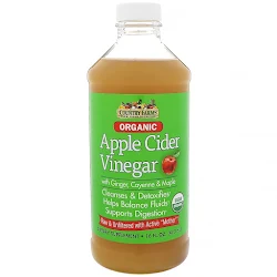 Country Farms, Органический яблочный уксус с имбирем, кайенский перец и клен, 16 ж. унц. (473 мл)