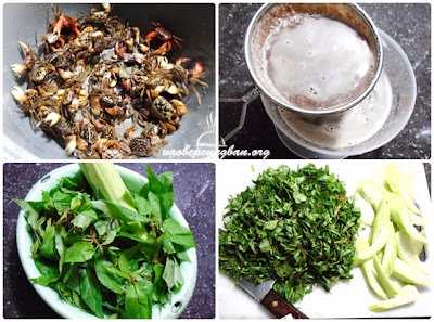 Cách nấu canh cáy rau đay, mướp 1