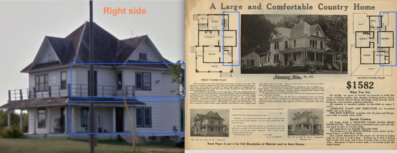 Sears House Seeker GordonVan Tine No. 115 In Oakes, North Dakota