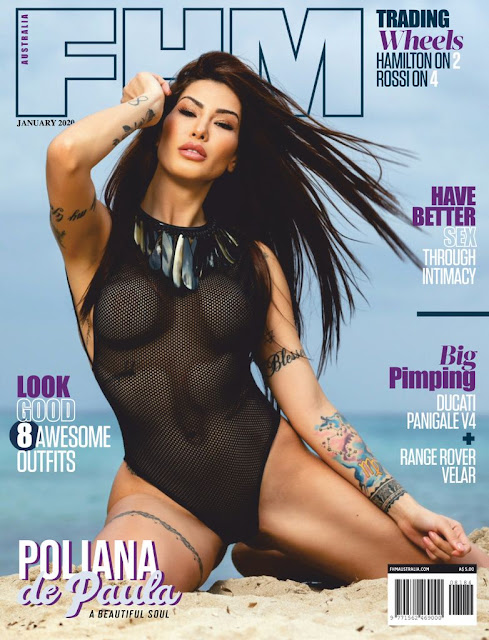 FHM Australia – January 2020 cover feature gorgeous Poliana de Paula