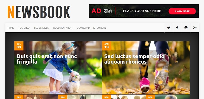 NewsBook Free Blogger Template