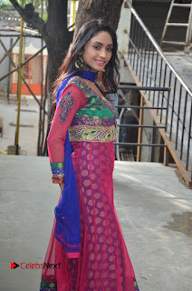 Actress Pooja Sri Pictures in Salwar Kameez at Cottage Craft Mela  0038