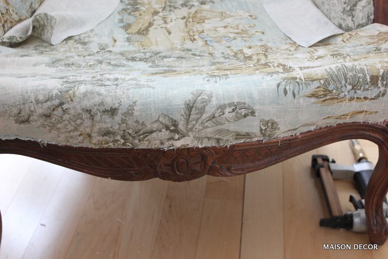 Maison Decor: How to Reupholster the Easy Way: My French Chair