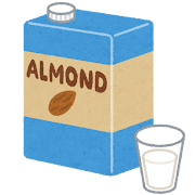アーモンドミルクのイラスト