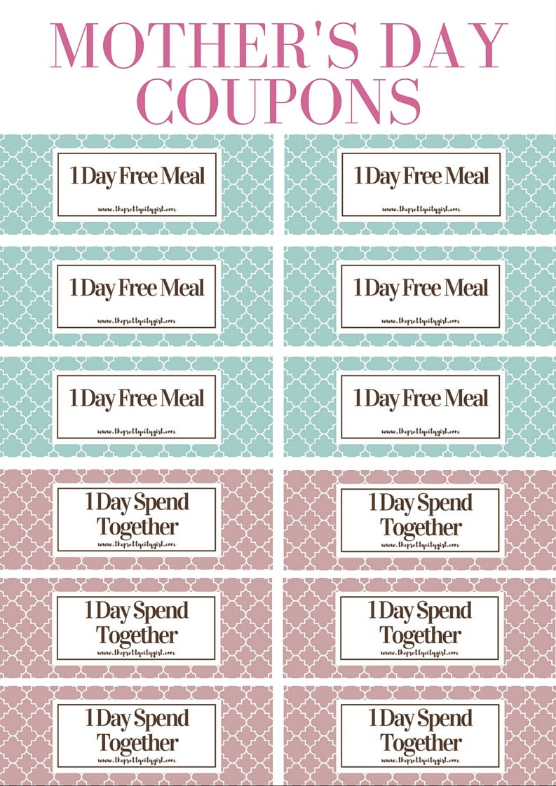 Best Mother's Day Gift + Free Printable Coupons + DIY Coupons Booklet ...