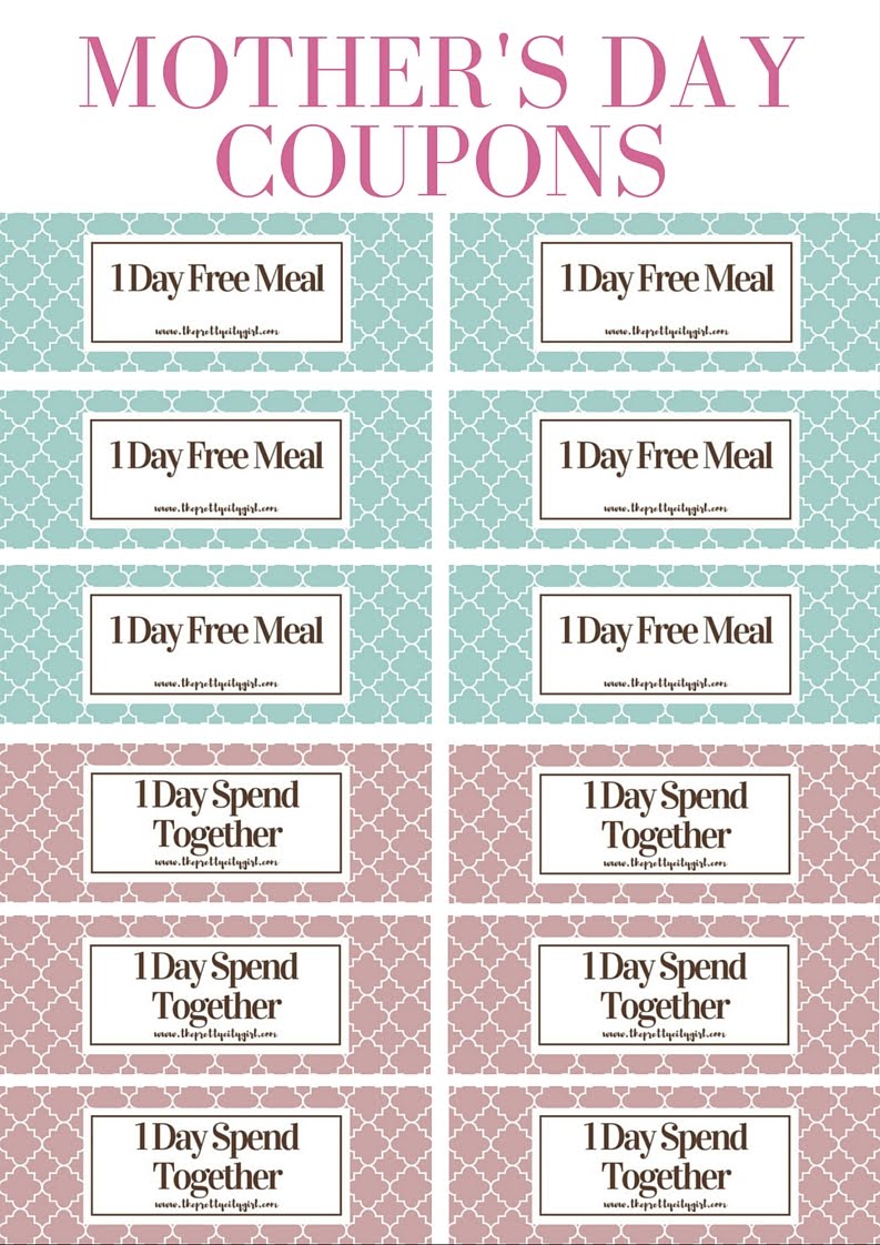 Best Mother s Day Gift Free Printable Coupons DIY Coupons Booklet The Pretty City Girl Best Mother s Day Gift Free Printable Coupons DIY Coupons Booklet The Pretty City Girl