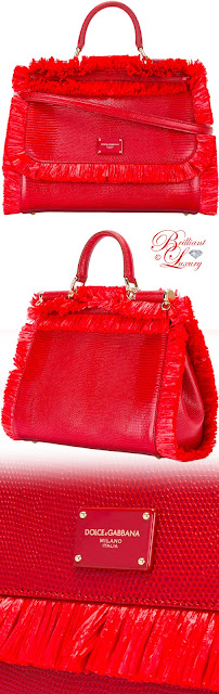 ♦Dolce & Gabbana red fringed detail bag #dolcegabbana #bags #red #pantone #brilliantluxury
