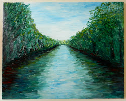 oil impressionist landscape painting paintings modern river abstract canvas canal landscapes contemporary fine american artist posts vividly depicts quiet county