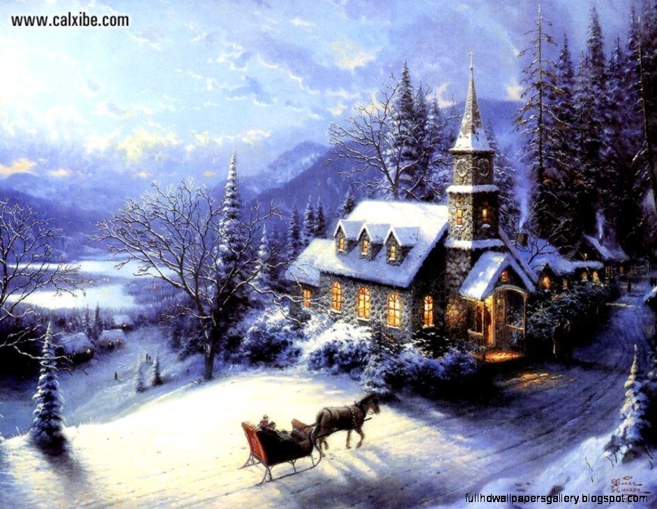 Drawing amp Painting Thomas Kinkade III   Be Home For Christmas