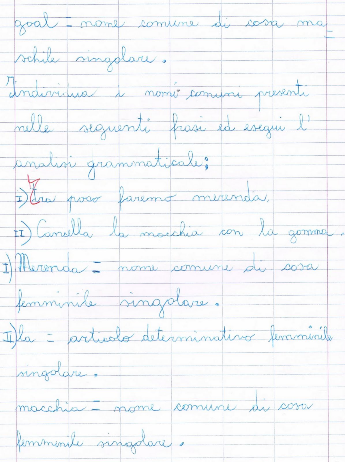 Imparo ad eseguire l'analisi grammaticale