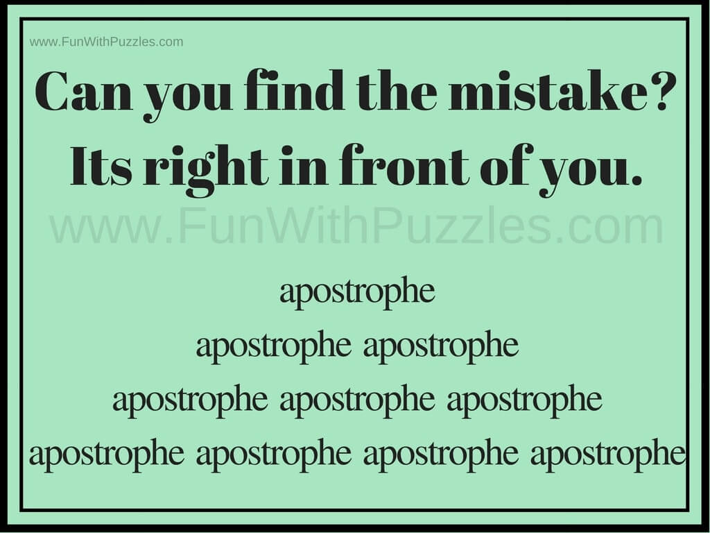 Picture Riddles to Find The Mistakes-Fun With Puzzles