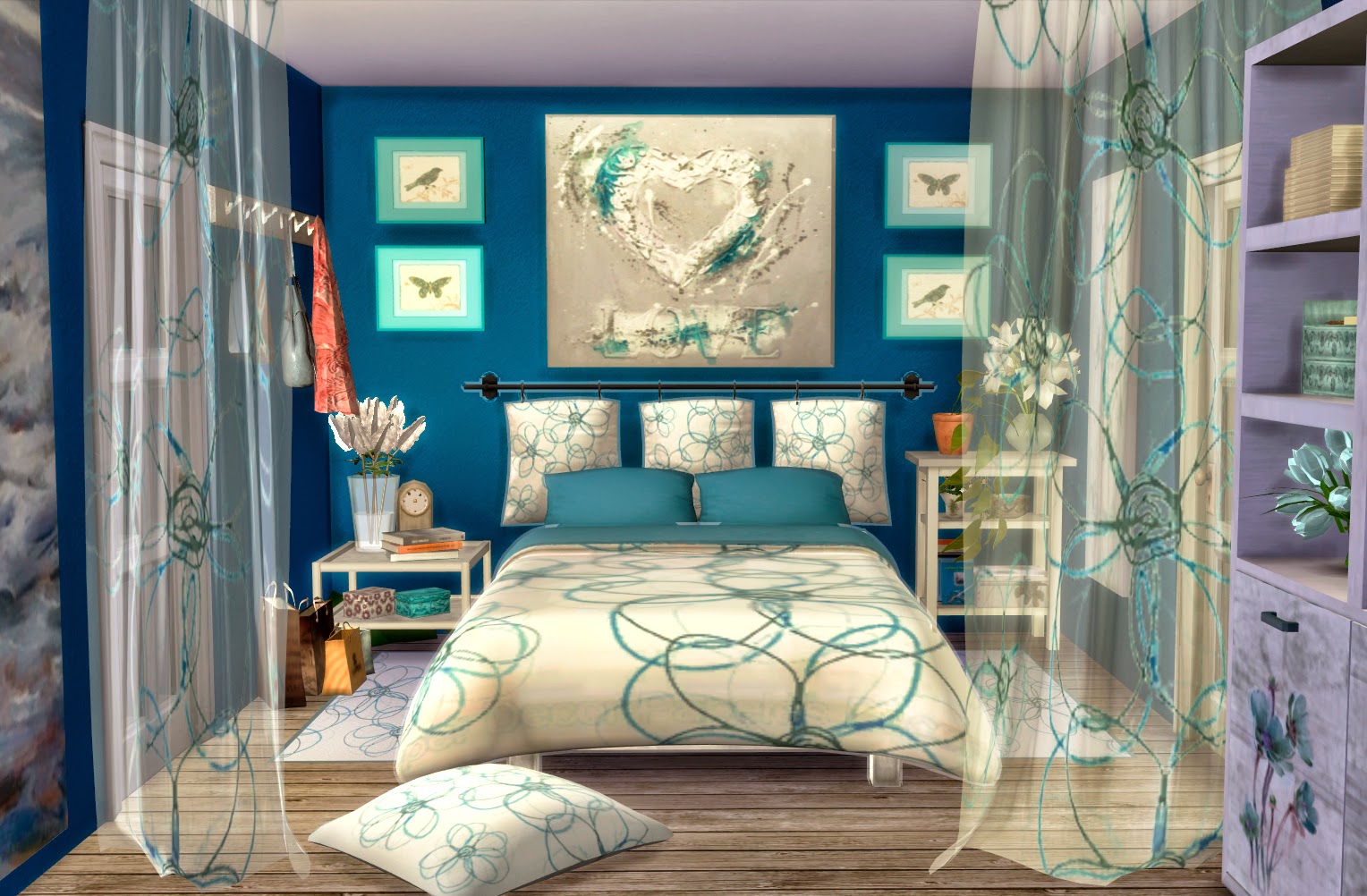 Formentera Bedroom. Sims 4 Custom Content.