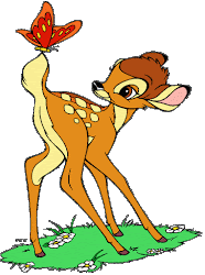 bambi disney characters clipart character clip cartoon boo peek outlines butterfly walt simba cliparts thumper flower tail coloring faline clipground