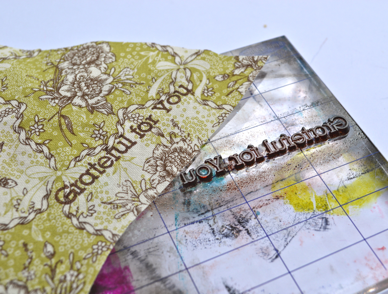 Much Ado About Nothing Stamping On Fabric Fabric Card Tutorial