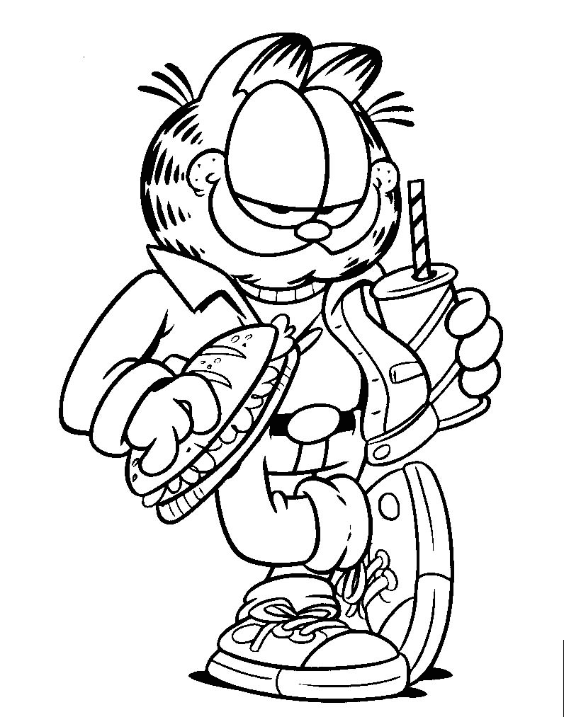 garfield coloring pages