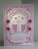A Christening Card in Pink
