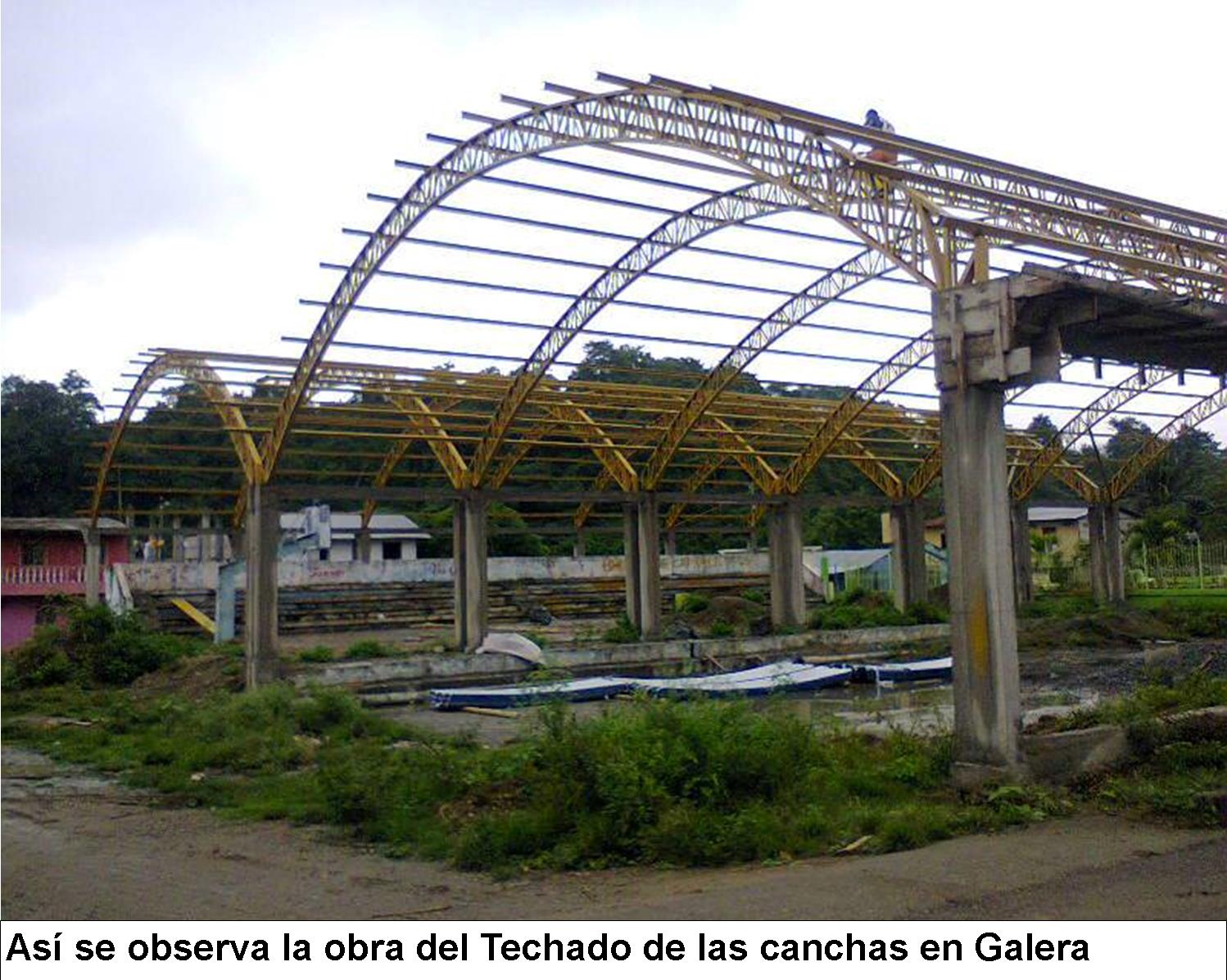 Tonchigüe al día: Avanza techado en canchas múltiples de Galera.