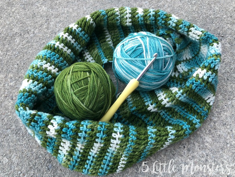 5 Little Monsters Crocheted Elemental Scarf