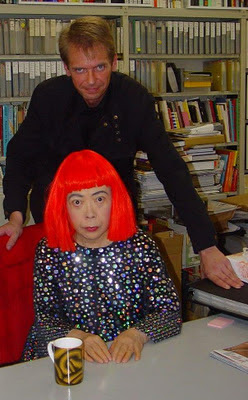 Klaus Guingand and Yayoi Kusama - 2005 - Tokyo - Japon. Yayoi Kusama studio