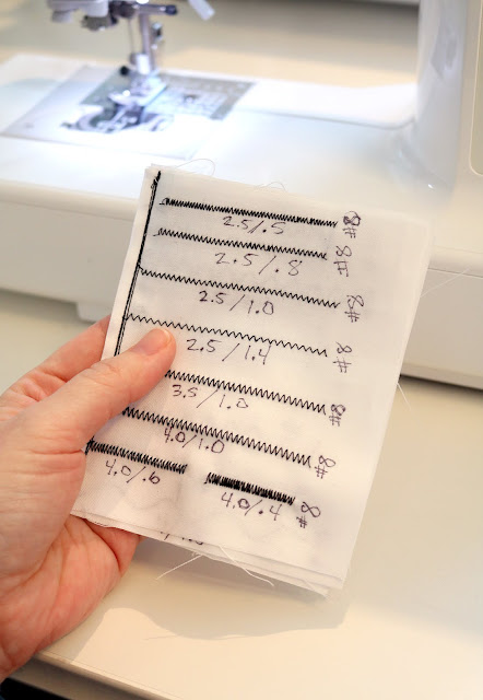 Make a stitch catalog to remember the settings for your favorite stitches!  From Andy of A Bright Corner