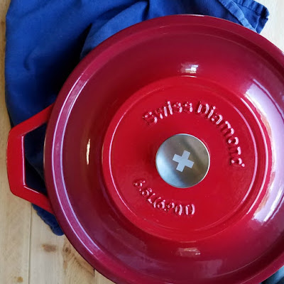red swiss diamond enameled dutch oven