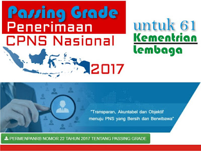 >Passing Grade SKD Tes CPNS 2017 Untuk 61 Instansi-Mardiyas.Com >Passing Grade SKD Tes CPNS 2017 Untuk 61 Instansi-Mardiyas.Com
