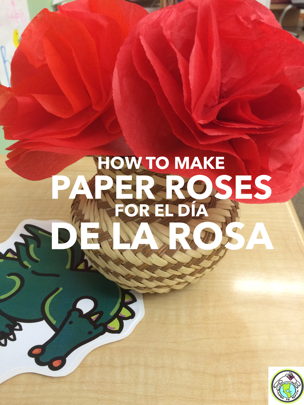 How to make tissue paper roses for el Día de la Rosa