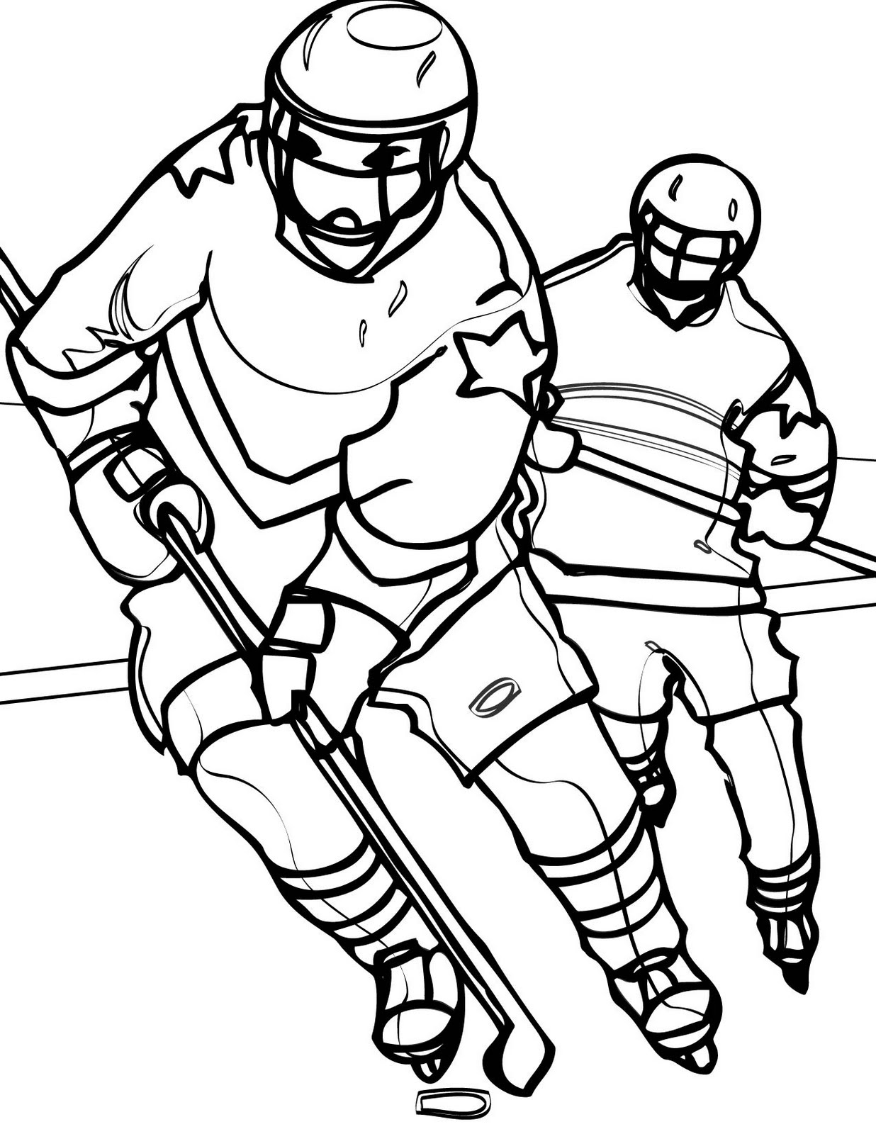 ice hockey coloring pages for kids - photo #32