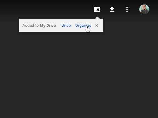 Click on Google Drive icon to move the file to your Drive