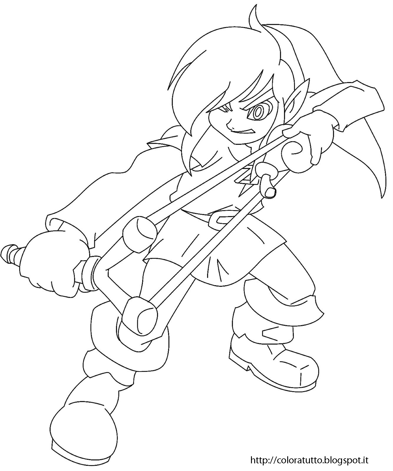 Zelda disegno da colorare n.2