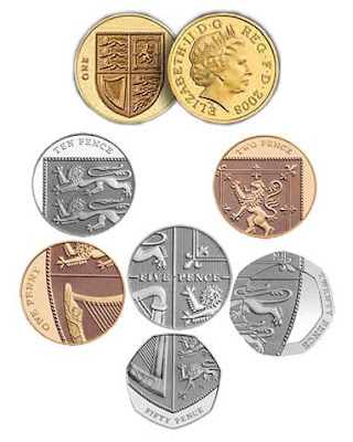 British coins make the Royal Shield